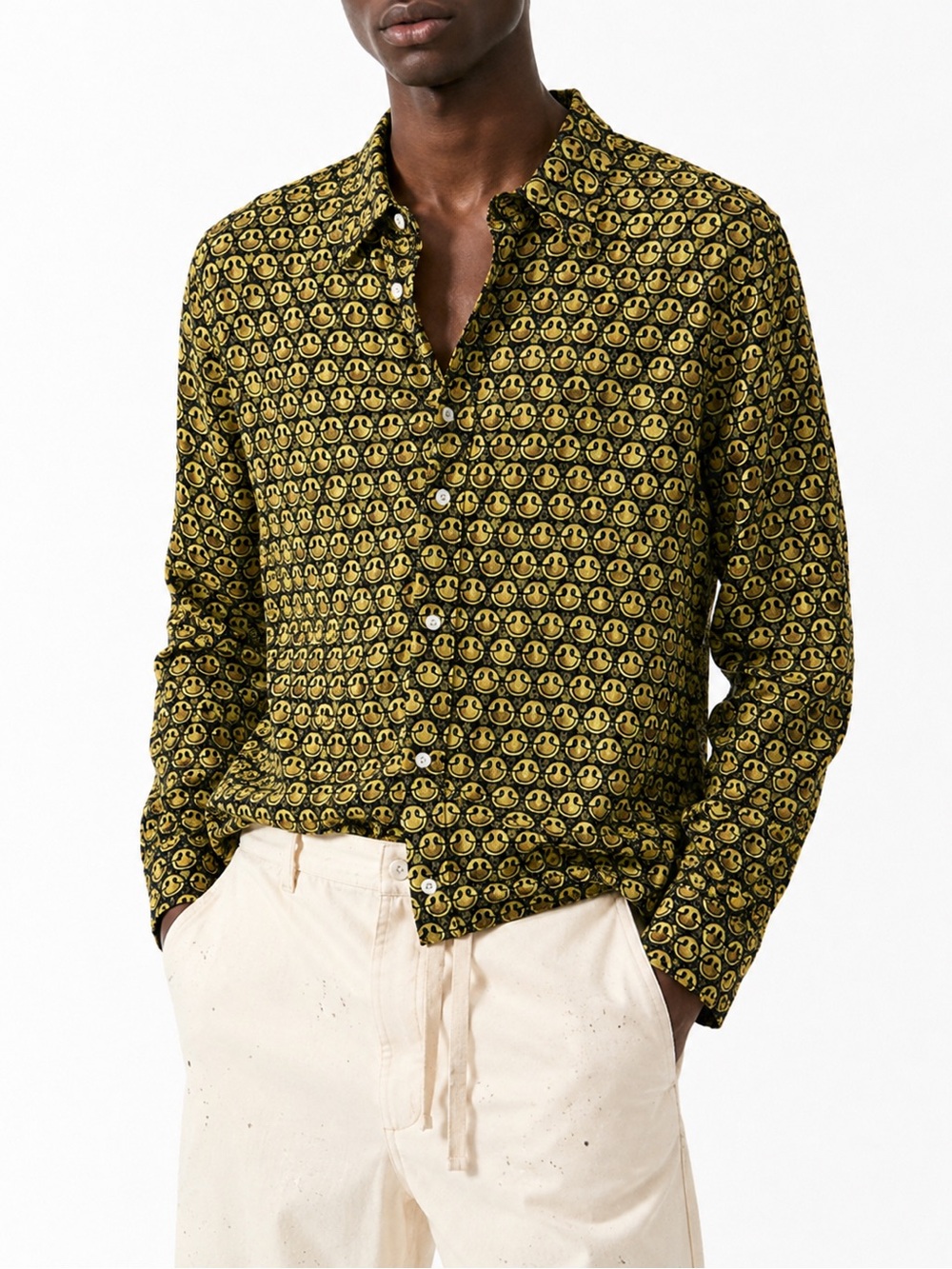 LOEWE x Paula’s Ibiza 2020 Smiley Print Men’s Shirt Size 39 Rare